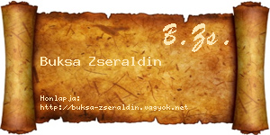 Buksa Zseraldin névjegykártya